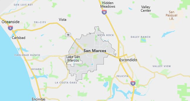 Map of San Marcos, CA