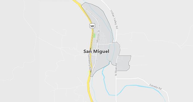 Map of San Miguel, CA