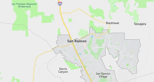 Map of San Ramon, CA