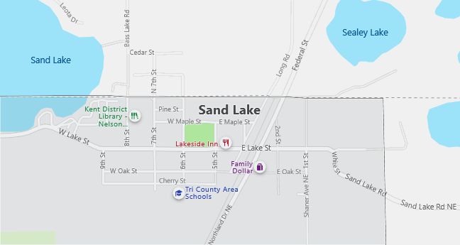 Map of Sand Lake, MI