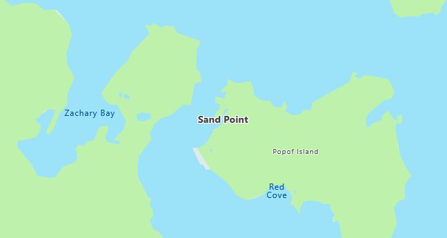 Map of Sand Point, AK