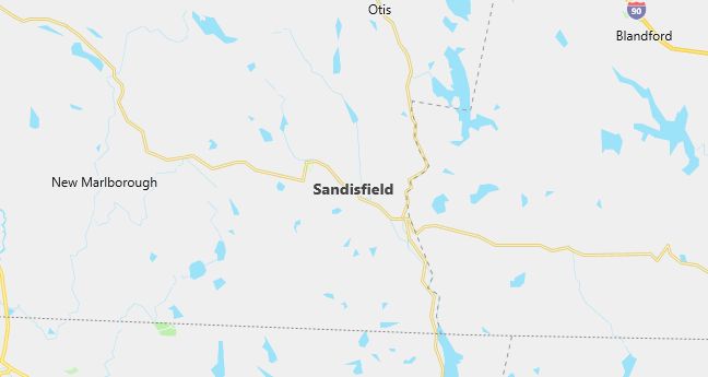 Map of Sandisfield, MA