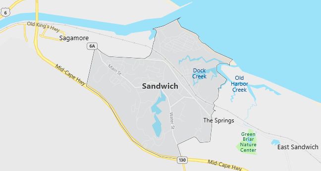 Map of Sandwich, MA