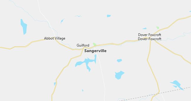 Map of Sangerville, ME