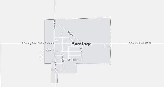 Map of Saratoga, IN