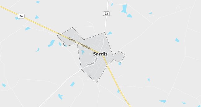 Map of Sardis, GA