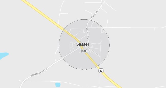 Map of Sasser, GA