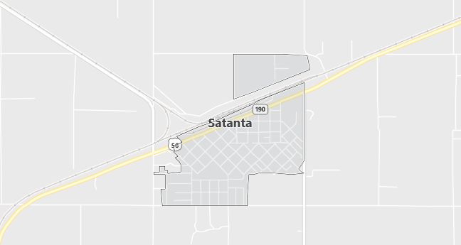 Map of Satanta, KS