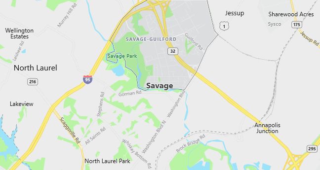 Map of Savage, MD