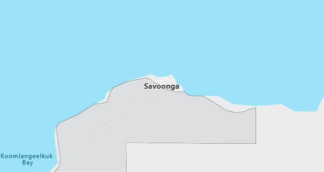 Map of Savoonga, AK