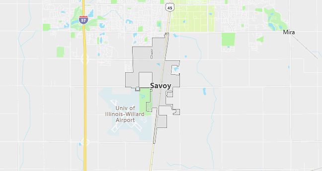 Map of Savoy, IL