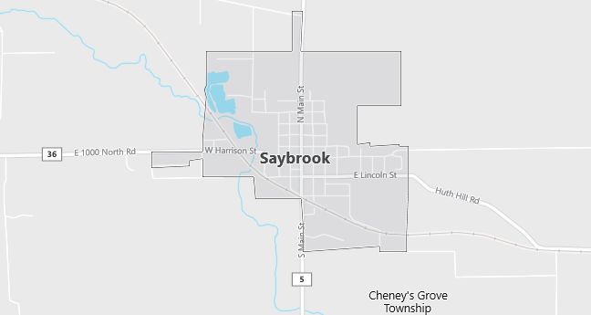 Map of Saybrook, IL