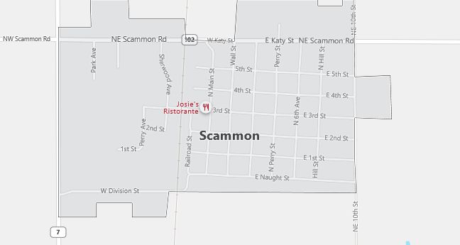 Map of Scammon, KS