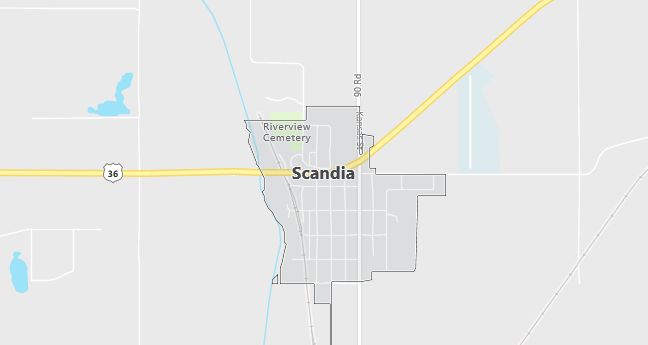 Map of Scandia, KS