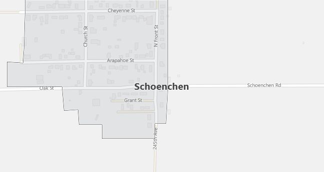 Map of Schoenchen, KS