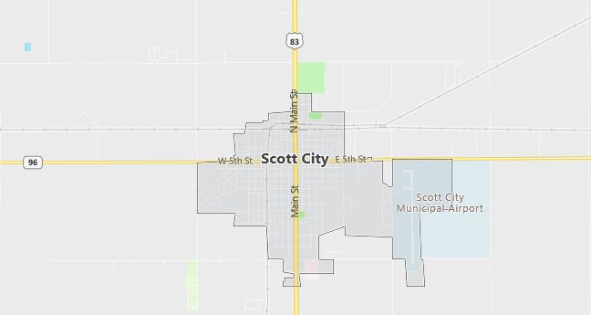 Map of Scott City, KS