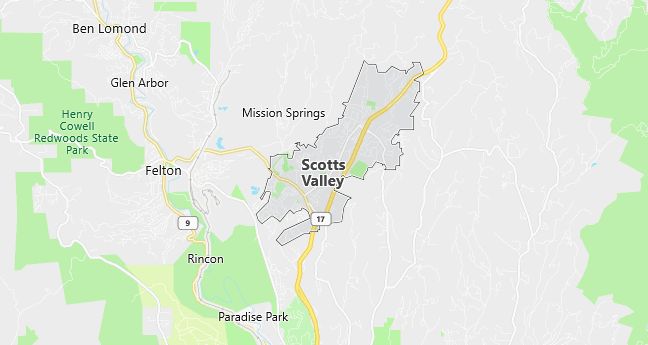 Map of Scotts Valley, CA