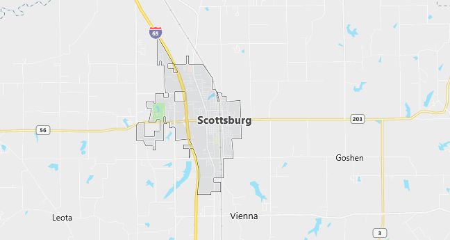 Map of Scottsburg, IN