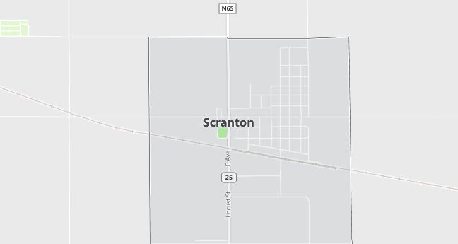 Map of Scranton, IA