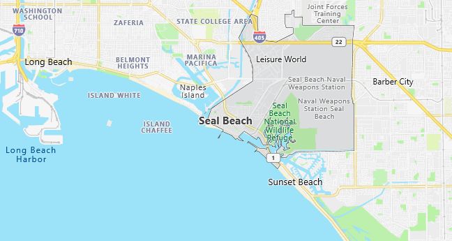 Map of Seal Beach, CA