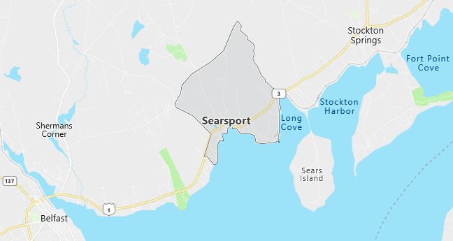 Map of Searsport, ME