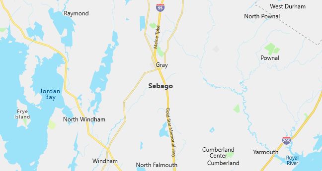 Map of Sebago, ME