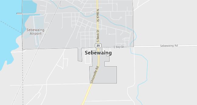 Map of Sebewaing, MI