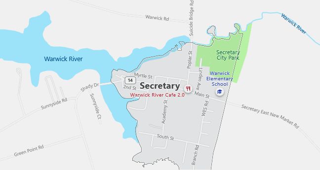 Map of Secretary, MD