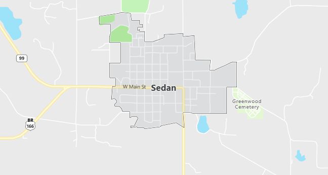 Map of Sedan, KS