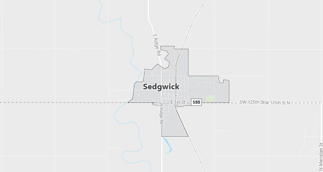 Map of Sedgwick, KS