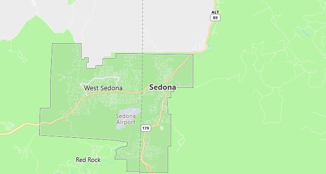 Map of Sedona, AZ