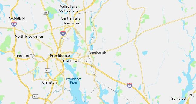 Map of Seekonk, MA