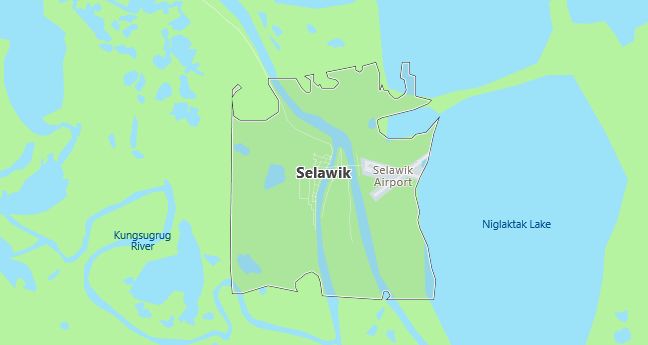 Map of Selawik, AK