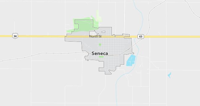 Map of Seneca, KS