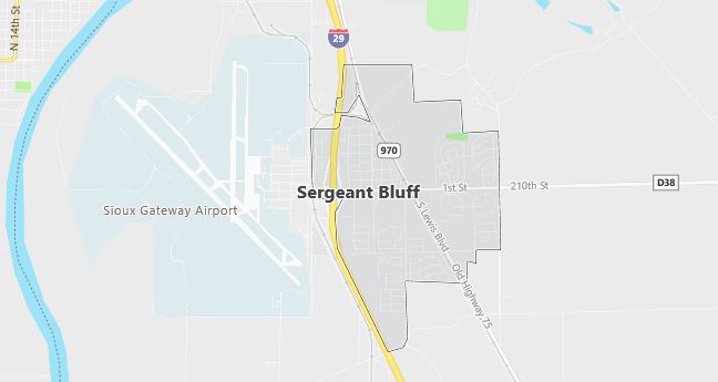 Map of Sergeant Bluff, IA