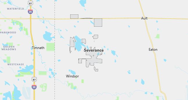 Map of Severance, CO