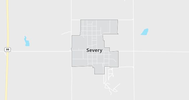 Map of Severy, KS