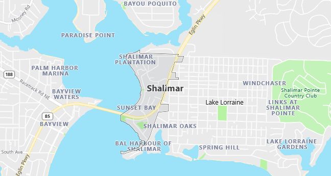 Map of Shalimar, FL