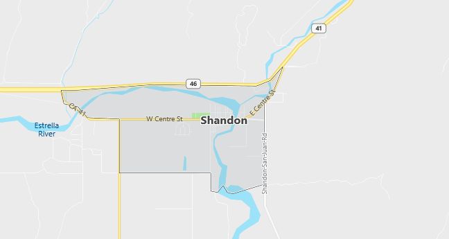 Map of Shandon, CA