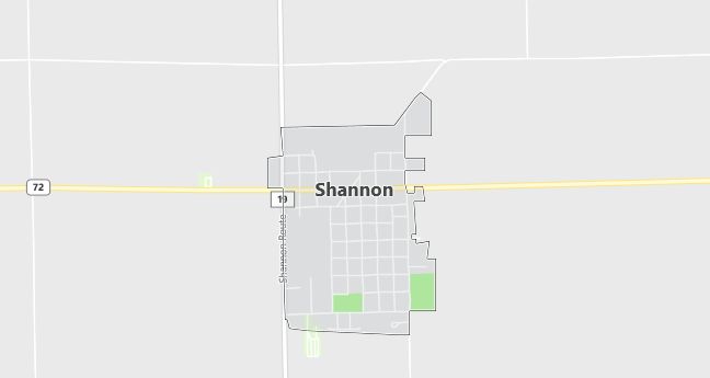 Map of Shannon, IL