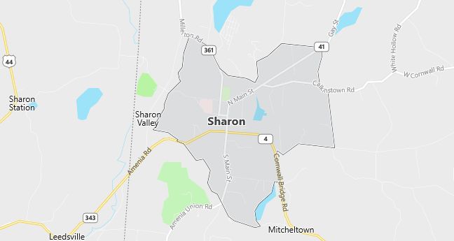 Map of Sharon, CT