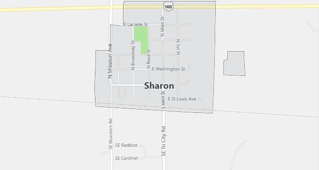 Map of Sharon, KS