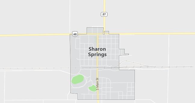 Map of Sharon Springs, KS