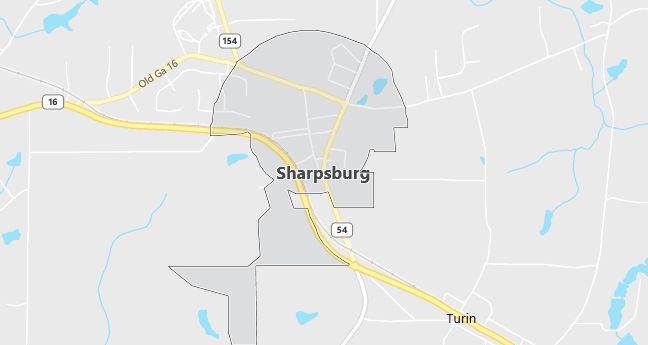 Map of Sharpsburg, GA