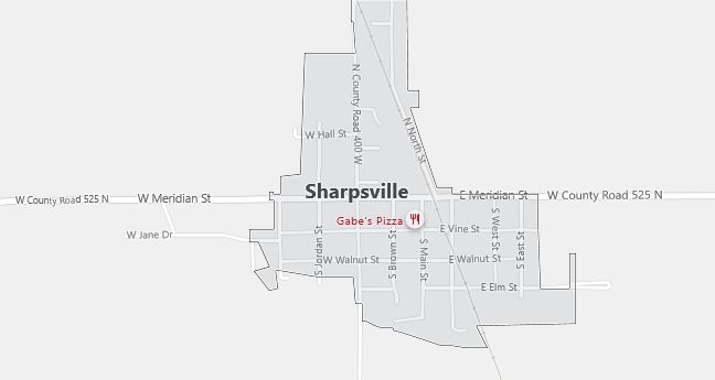 Map of Sharpsville, IN