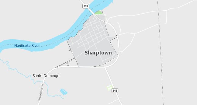 Map of Sharptown, MD