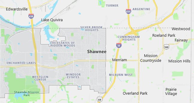 Map of Shawnee, KS