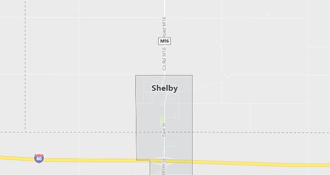 Map of Shelby, IA