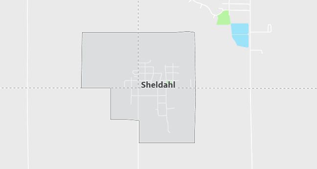 Map of Sheldahl, IA