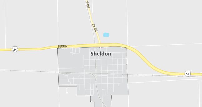 Map of Sheldon, IL